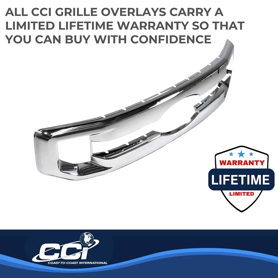 GI174 – COAST2COAST Grille Insert, Overlay 1 Piece Bar Style Chrome Plated ABS Plastic - view 3